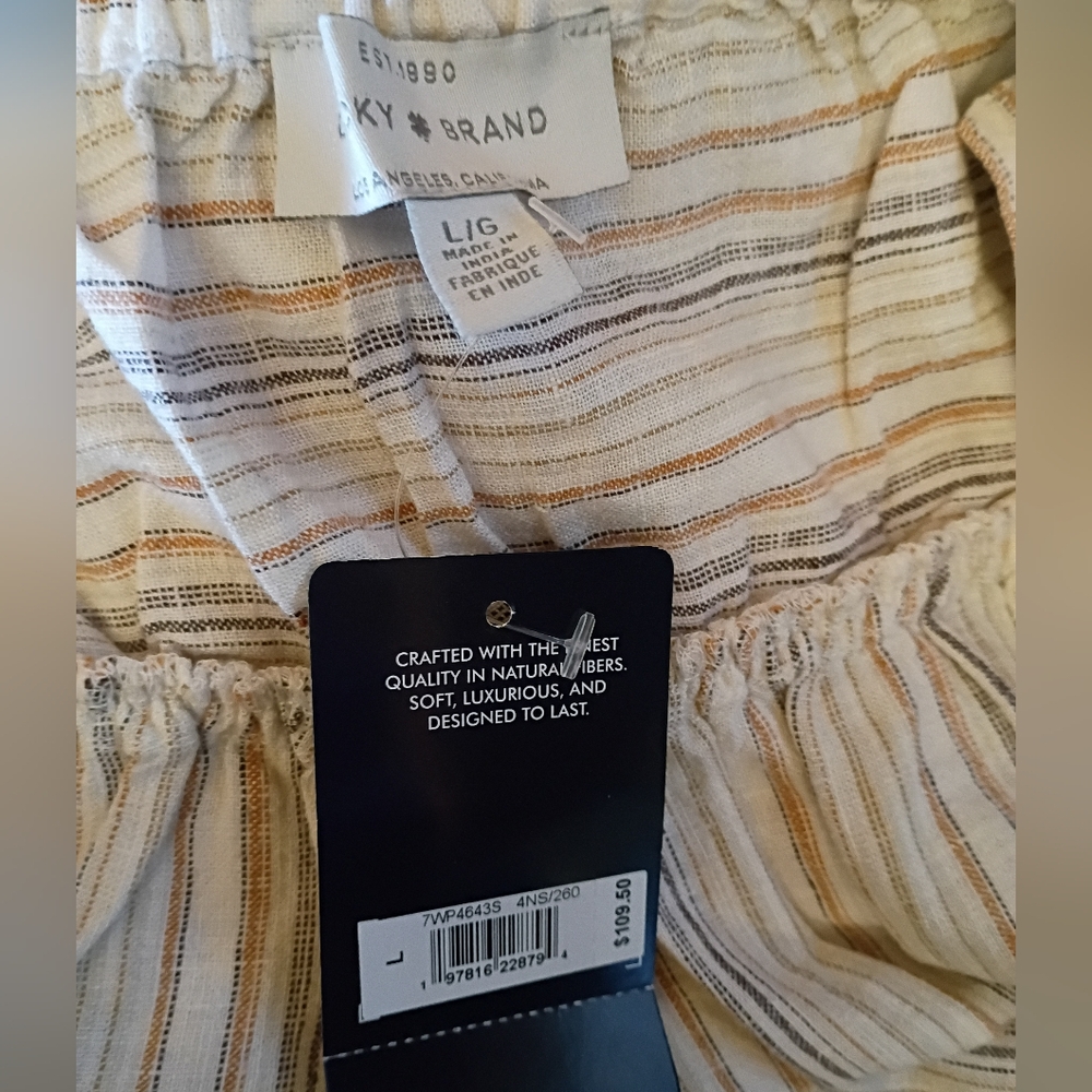 Lucky Brand Striped Tank Top - Cream and Tan - Picture 3 of 6